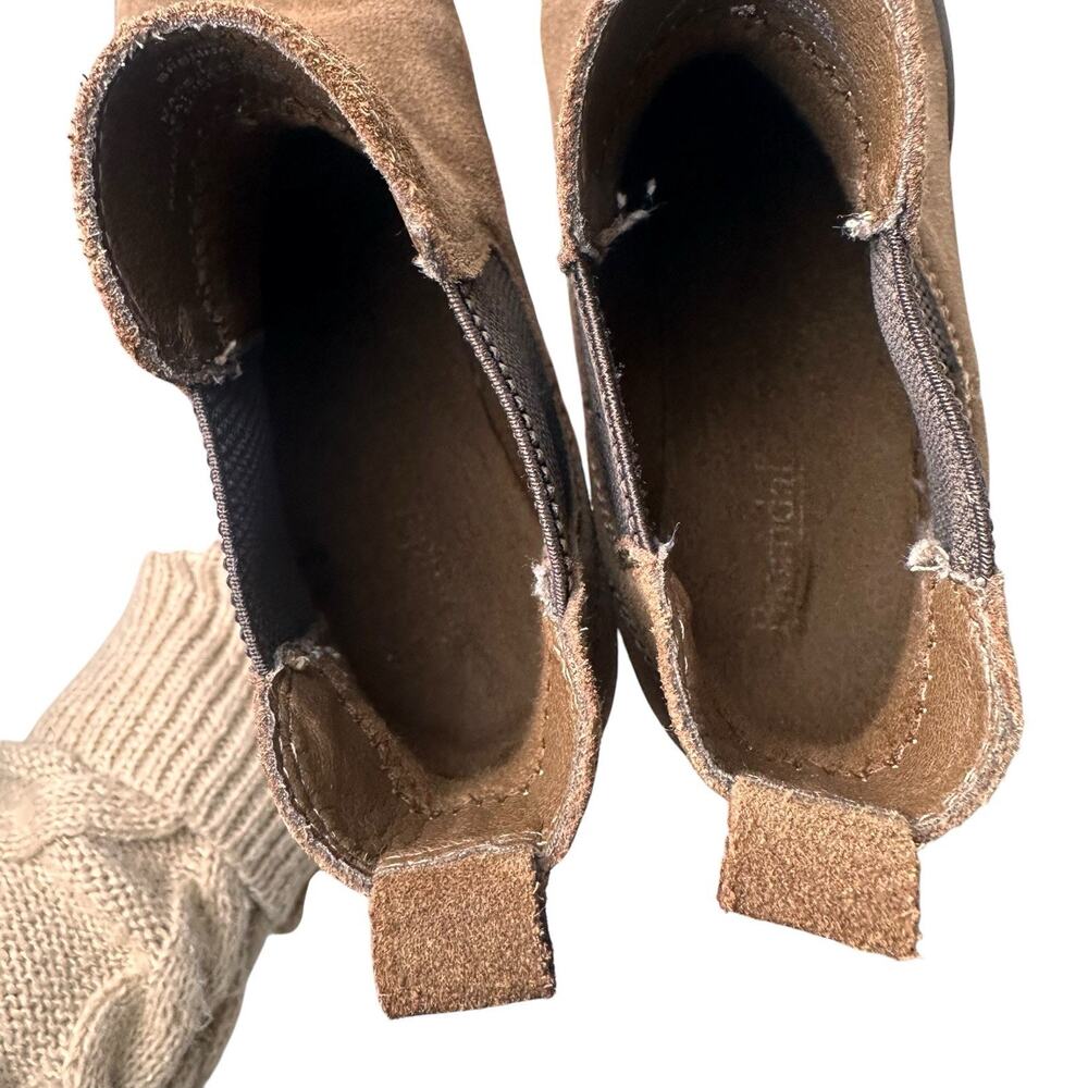 Bjorndal Brenna Chelsea Boots Brown Suede Booties Pull On Women’s Sz. 7 Comfort - Picture 15 of 16